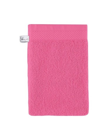Gant de toilette coton 16x22 cm azalée