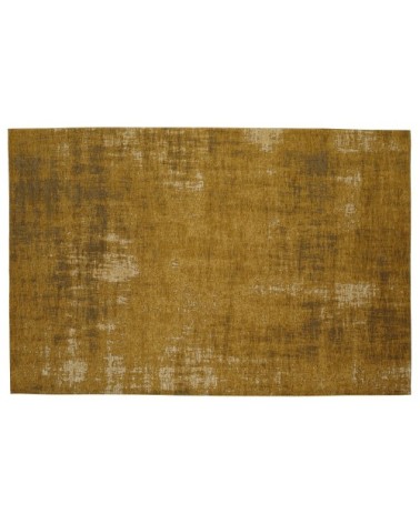 Tapis tissé jacquard jaune moutarde 140x200, OEKO-TEX®