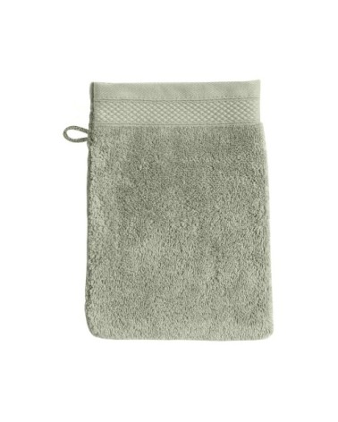 Gant de toilette coton 16x22 cm amande