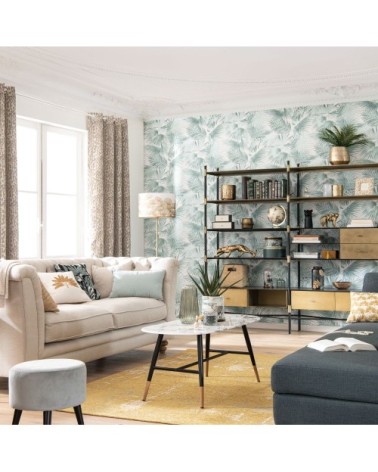 Tapis tissé jacquard jaune moutarde 140x200, OEKO-TEX®