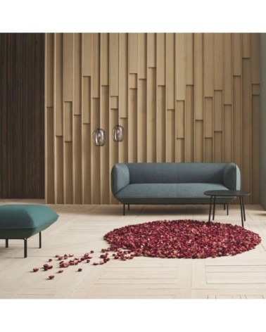 Suspension verre gris/métal D28cm