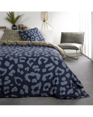 Parure de lit coton 2 personnes imprimé animalier SUNSHINE