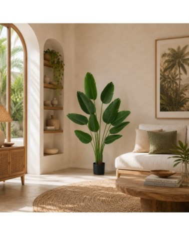 Plante artificielle oiseau du paradis toucher naturel 160cm