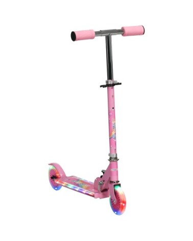 Trottinette pour enfants pliable pu rose