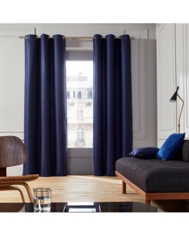Rideau à oeillets 145x277 cm Bleu de minuit