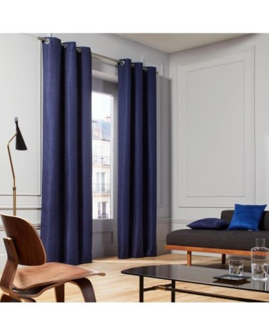 Rideau à oeillets 145x277 cm Bleu de minuit