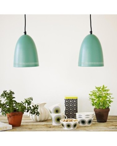 Suspension métal vert D19cm