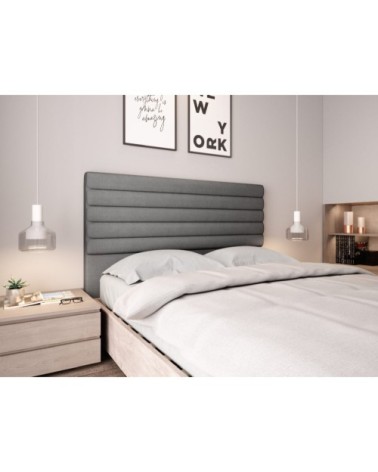 Tête de lit en tissu LUCA -  Gris, Largeur - 160 cm