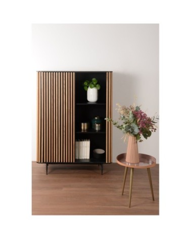 Bout de canapé émaillé rose