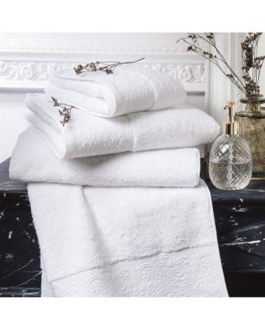 Serviette invite coton 40x60 cm blanc