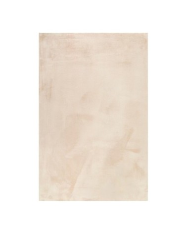 Tapis uni design en polyester beige 200x200
