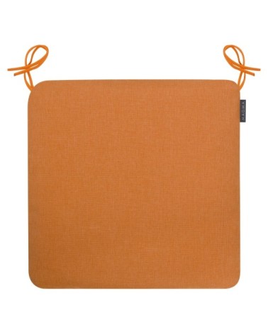 Galettes de chaises confort exterieur à nouer orange - Lot de 4-44x44