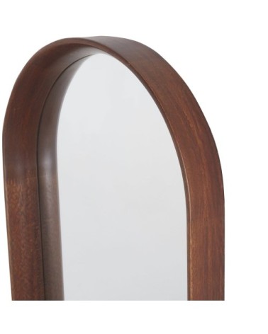 Miroir gélule en bois d'acacia marron 40x120