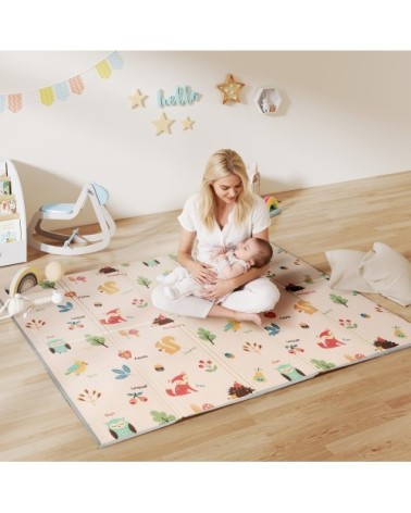Tapis de jeu pour bébé pliable et réversible xpe multicolore