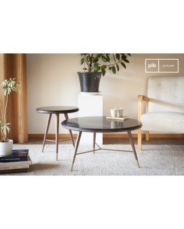 Table basse en marbre noir