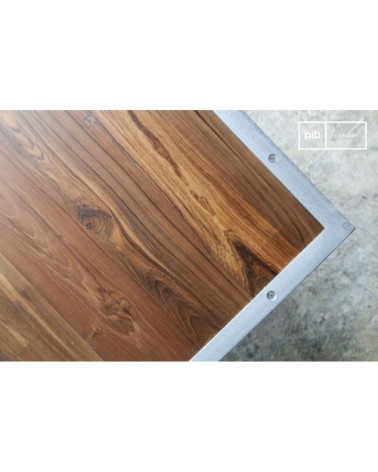 Table basse en teck marron