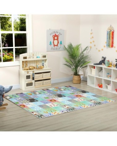 Tapis de jeu pour bébé pliable et réversible xpe multicolore
