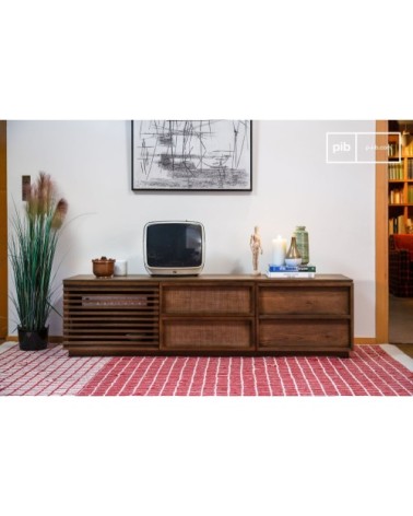 Meuble audiovisuel en bois marron