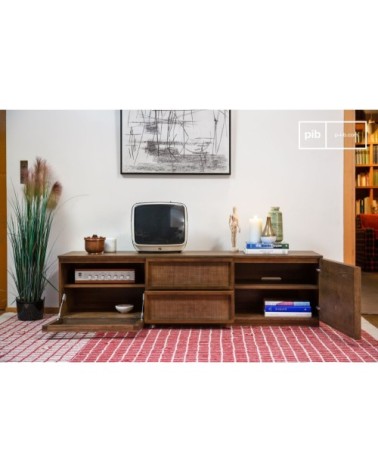 Meuble audiovisuel en bois marron
