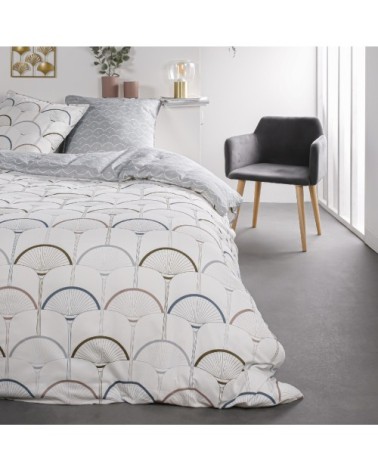 Parure de lit coton 2 personnes imprimé graphique SUNSHINE
