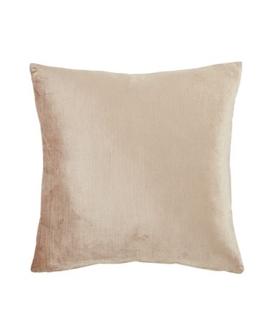 Coussin en velours soyeux beige 45x45