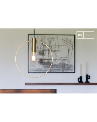 Suspension en métal doré