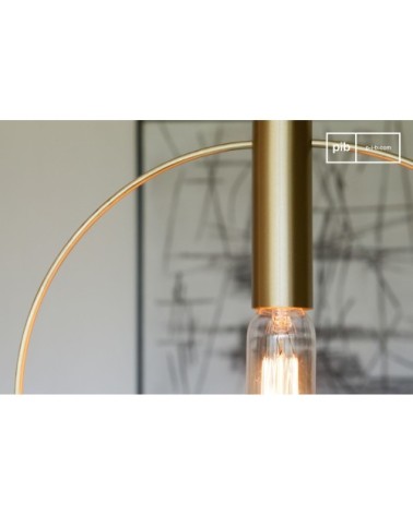 Suspension en métal doré