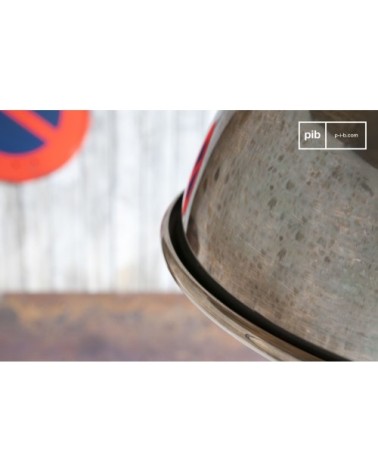 Grande suspension en métal argenté