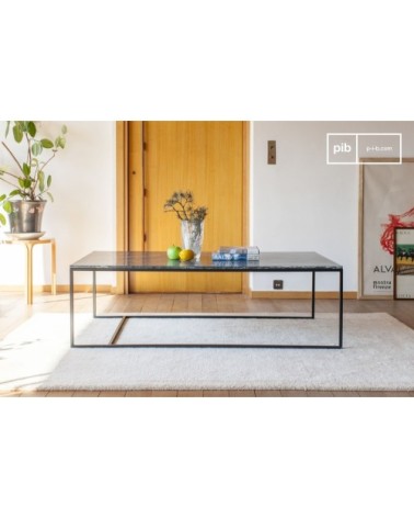 Grande table basse en marbre vert