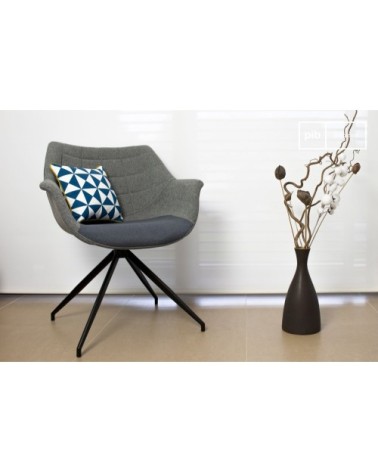 Fauteuil en tissu gris