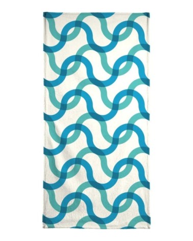 Serviette de bain en éponge-velours en turquoise 70x140