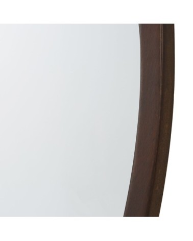 Miroir organique en bois d'acacia marron 81x110