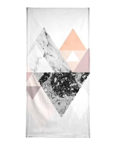 Serviette de bain en éponge-velours en gris 70x140