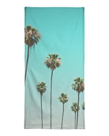 Serviette de bain en éponge-velours en turquoise 40x80