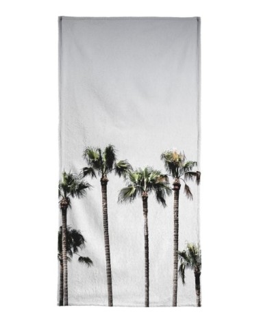 Serviette de bain en éponge-velours en bleu & gris 40x80