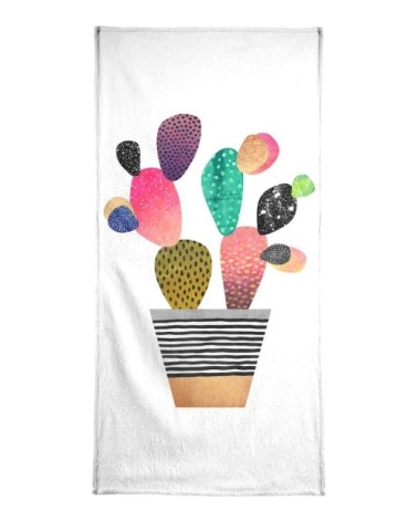 Serviette de bain en éponge-velours en jaune & noir 40x80