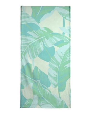 Serviette de bain en éponge-velours en turquoise & vert 40x80