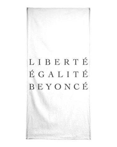 Serviette de bain en éponge-velours en blanc & noir 70x140