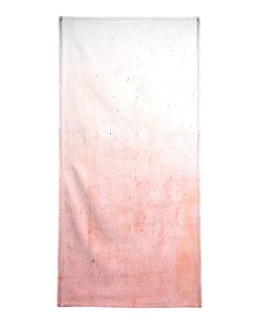 Serviette de bain en éponge-velours en blanc & rose 70x140