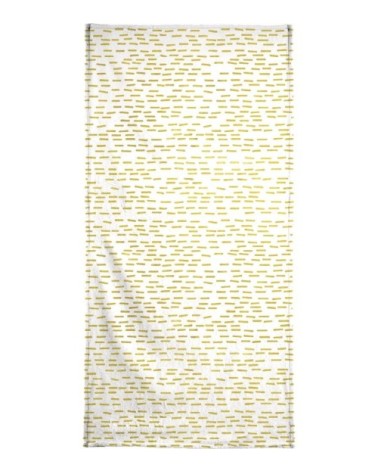 Serviette de bain en éponge-velours en jaune 70x140