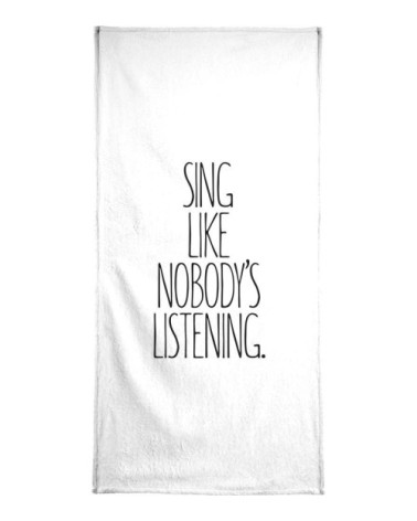 Serviette de bain en éponge-velours en noir 70x140