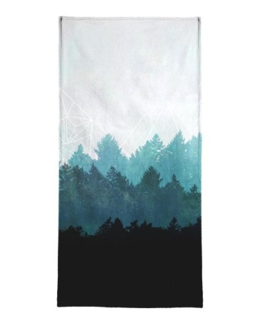 Serviette de bain en éponge-velours en blanc & blanc ivoire 40x80