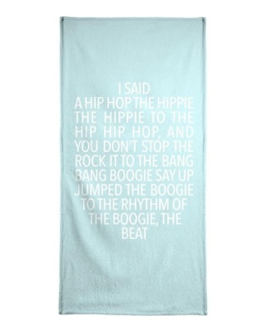 Serviette de bain en éponge-velours en blanc & vert 40x80