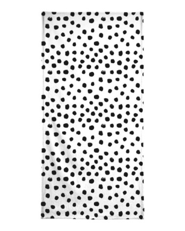 Serviette de bain en éponge-velours en blanc & jaune 70x140