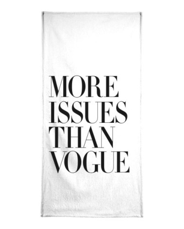 Serviette de bain en éponge-velours en blanc & noir 70x140