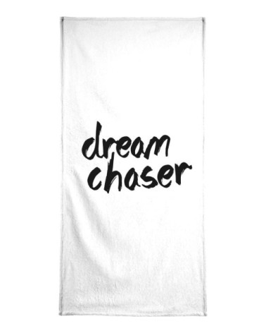 Serviette de bain en éponge-velours en blanc & noir 40x80