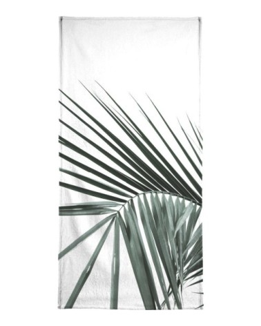 Serviette de bain en éponge-velours en turquoise & vert 40x80