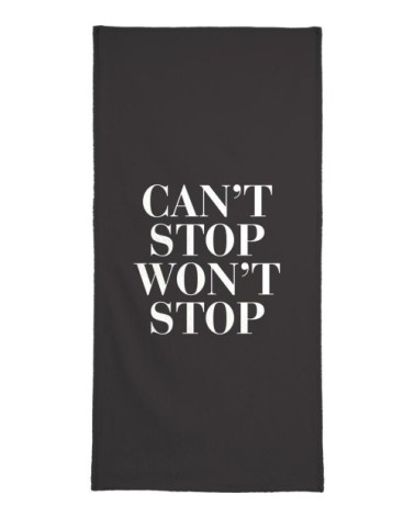 Serviette de bain en éponge-velours en blanc & noir 70x140