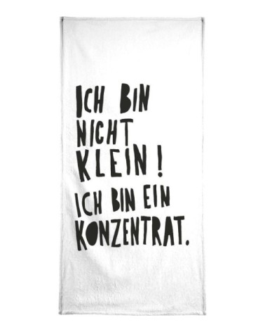 Serviette de bain en éponge-velours en blanc & noir 70x140