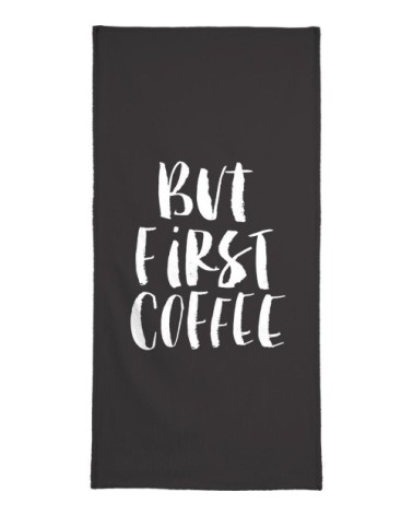 Serviette de bain en éponge-velours en noir 70x140